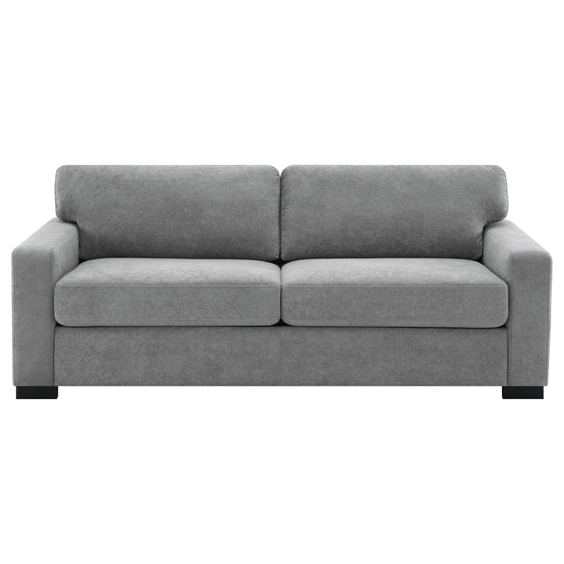 Pemberly Row Upholstered Sofa Sleeper with Queen Mattress in Grey