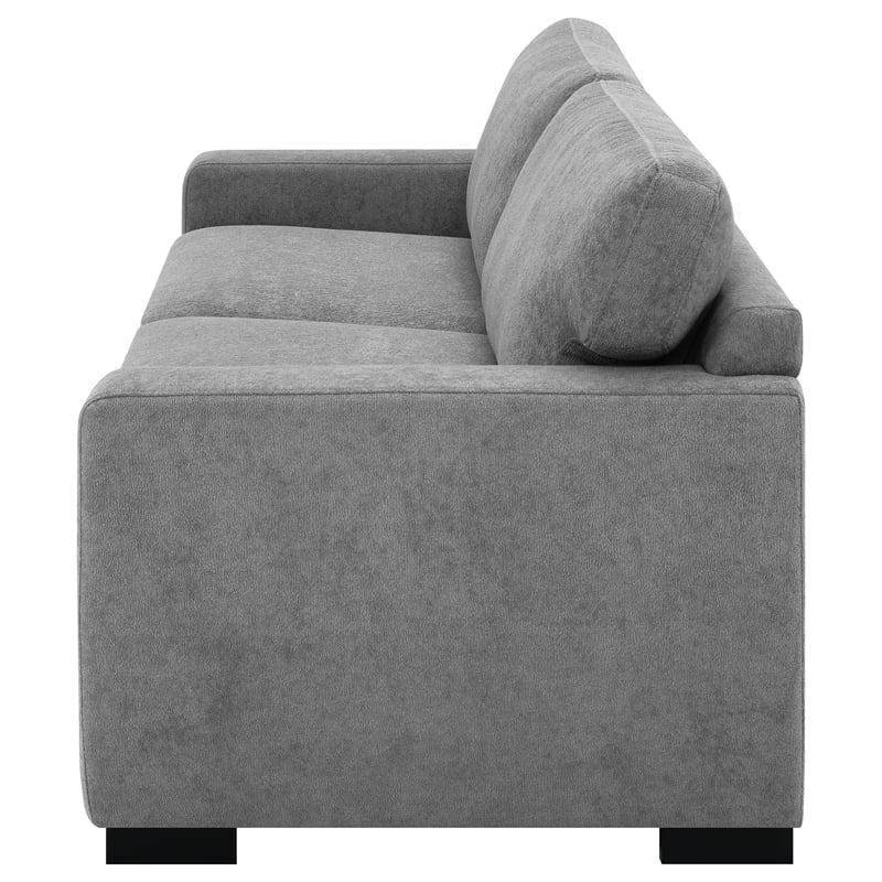 Pemberly Row Upholstered Sofa Sleeper with Queen Mattress in Grey