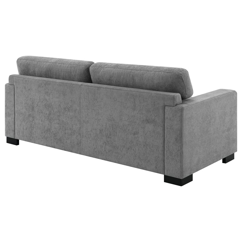 Pemberly Row Upholstered Sofa Sleeper with Queen Mattress in Grey