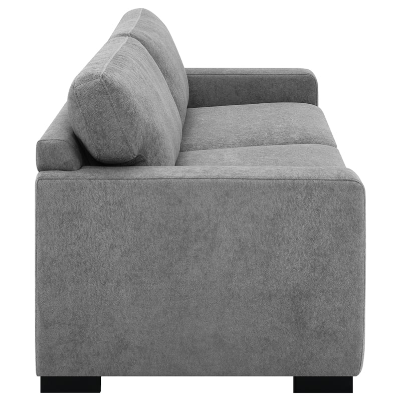 Pemberly Row Upholstered Sofa Sleeper with Queen Mattress in Grey