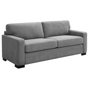 Pemberly Row Upholstered Sofa Sleeper with Queen Mattress in Grey