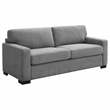 Pemberly Row Upholstered Sofa Sleeper with Queen Mattress in Grey