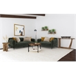 Pemberly Row 2-Piece Chenille Upholstered Sofa and Loveseat Set in Green