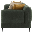 Pemberly Row Chenille Upholstered Modern Track Arm Sofa in Green