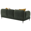 Pemberly Row Chenille Upholstered Modern Track Arm Sofa in Green