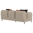 Pemberly Row Chenille Upholstered Sculpted Track Arm Sofa in Latte