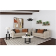 Pemberly Row 2-Piece Chenille Upholstered Sofa and Loveseat Set in Latte