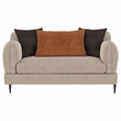 Pemberly Row 2-Piece Chenille Upholstered Sofa and Loveseat Set in Latte