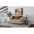 Pemberly Row Chenille Upholstered Sculpted Track Arm Loveseat in Latte