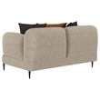 Pemberly Row Chenille Upholstered Sculpted Track Arm Loveseat in Latte