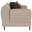 Pemberly Row Chenille Upholstered Sculpted Track Arm Loveseat in Latte