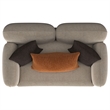 Pemberly Row Chenille Upholstered Sculpted Track Arm Loveseat in Latte
