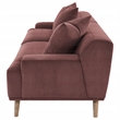 Pemberly Row Corduroy Upholstered Extra Long Sofa in Wine Red