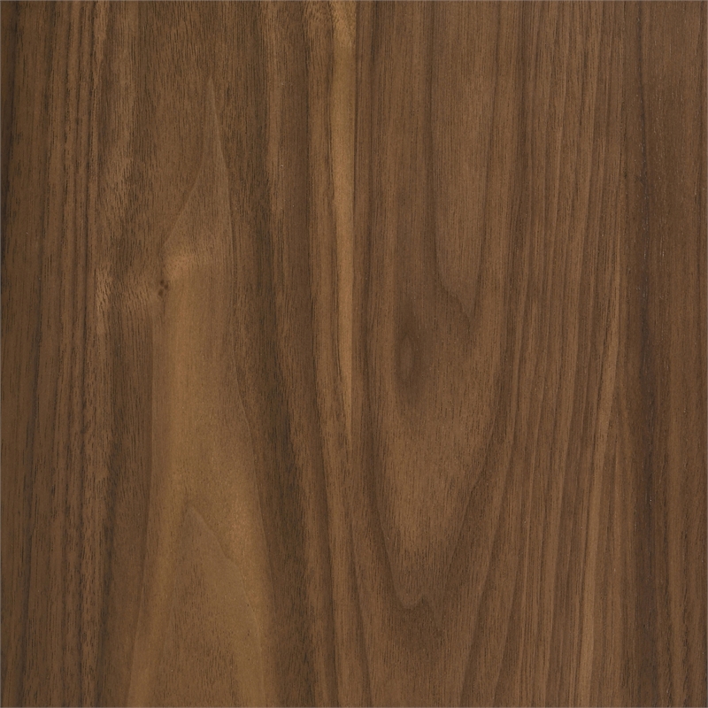 Pemberly Row Round SmartTop Wood Coffee Table in Smokey Gray/Dark Brown