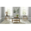 Pemberly Row 3-Piece Round Wood Coffee Table Set in Gray/Natural