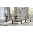 Pemberly Row 3-Piece Round Wood Coffee Table Set in Smokey Gray/Brown
