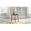 Pemberly Row Round SmartTop Wood End Side Table in Gray/Natural