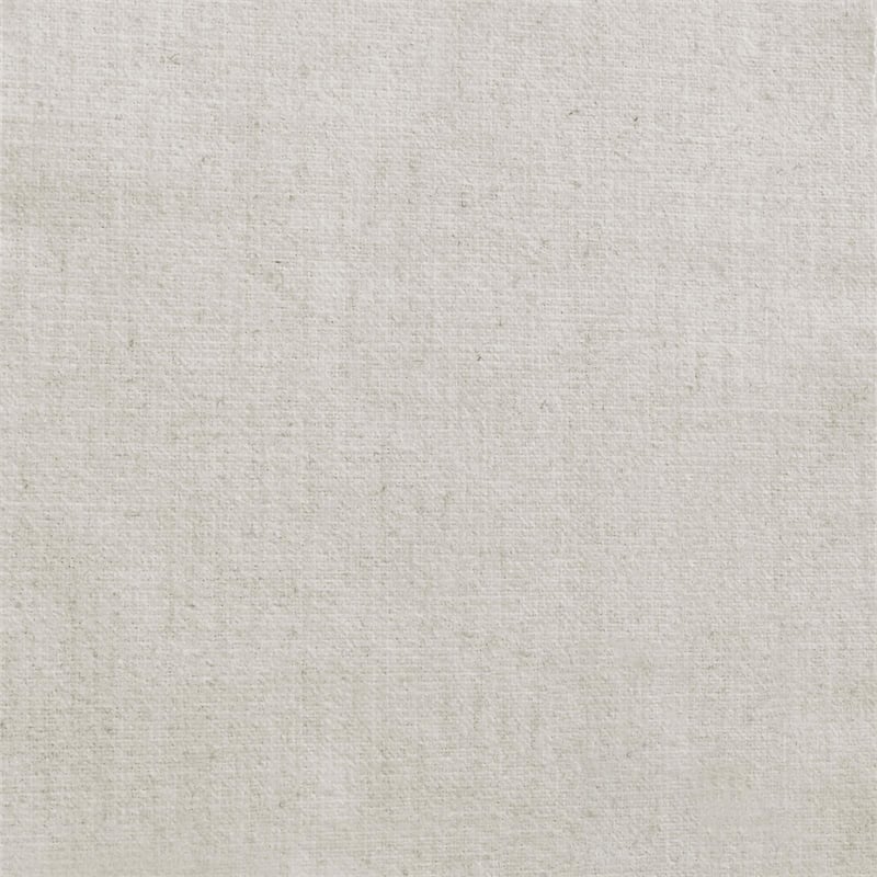 Pemberly Row Square Upholstered Ottoman in Beige Linen-Blend Fabric