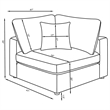 Pemberly Row 5-Piece Upholstered Modular Sectional Sofa in Beige