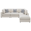 Pemberly Row 5-Piece Upholstered Modular Sectional Sofa in Beige