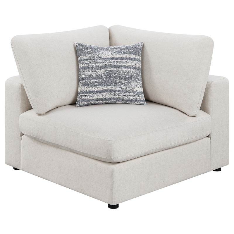 Pemberly Row 6-Piece Upholstered Modular Sectional Sofa in Beige