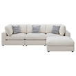Pemberly Row 4-Piece Upholstered Modular Sectional Sofa in Beige
