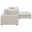 Pemberly Row 4-Piece Upholstered Modular Sectional Sofa in Beige