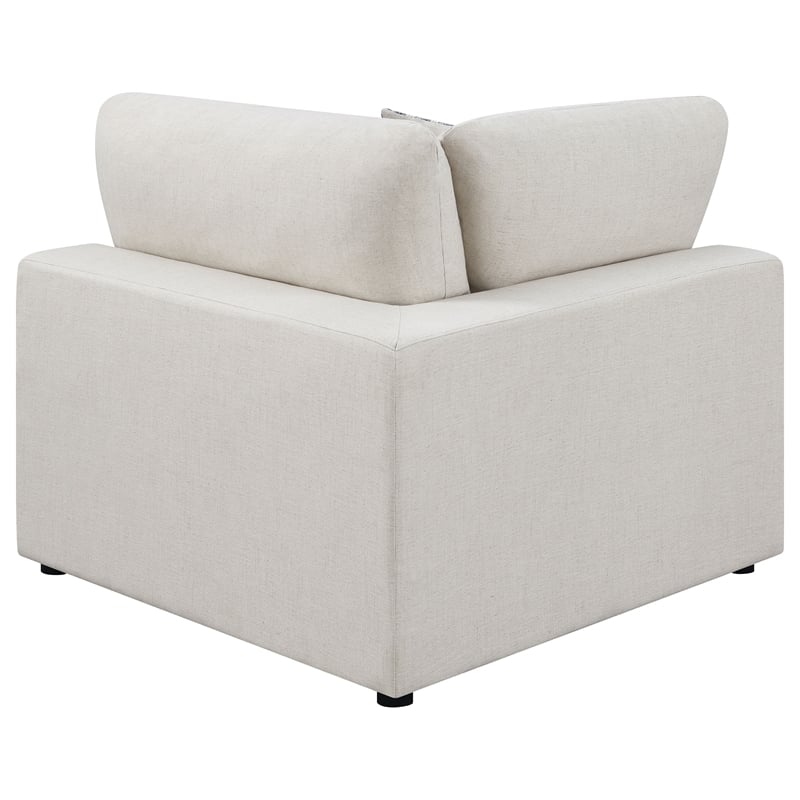 Pemberly Row 4-Piece Upholstered Modular Sectional Sofa in Beige
