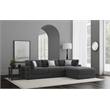 Pemberly Row 4-Piece Upholstered Modular Sectional Sofa in Charcoal