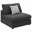 Pemberly Row 4-Piece Upholstered Modular Sectional Sofa in Charcoal