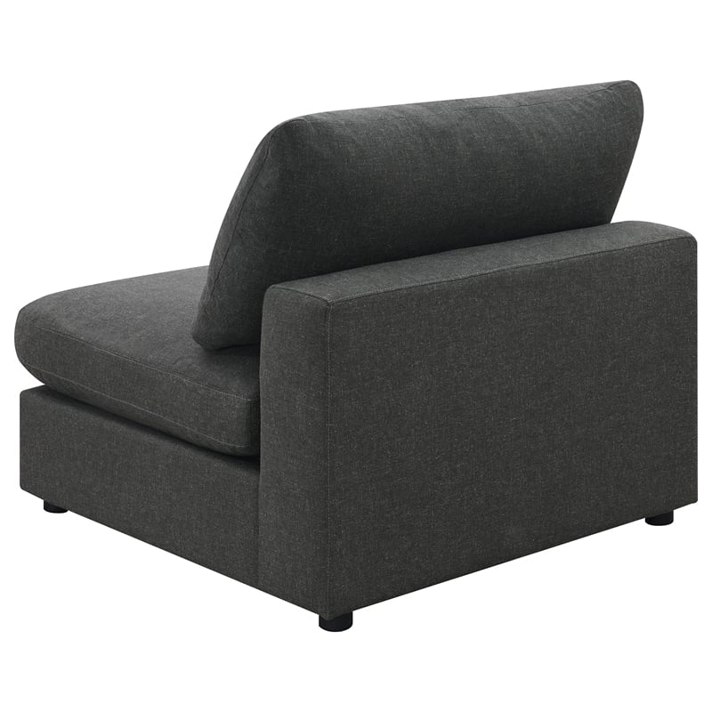 Pemberly Row 4-Piece Upholstered Modular Sectional Sofa in Charcoal