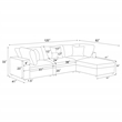 Pemberly Row 4-Piece Upholstered Modular Sectional Sofa in Charcoal