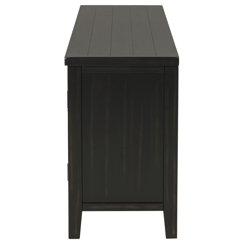Pemberly Row 2-Door 60-Inch TV Stand Console in Distressed Java