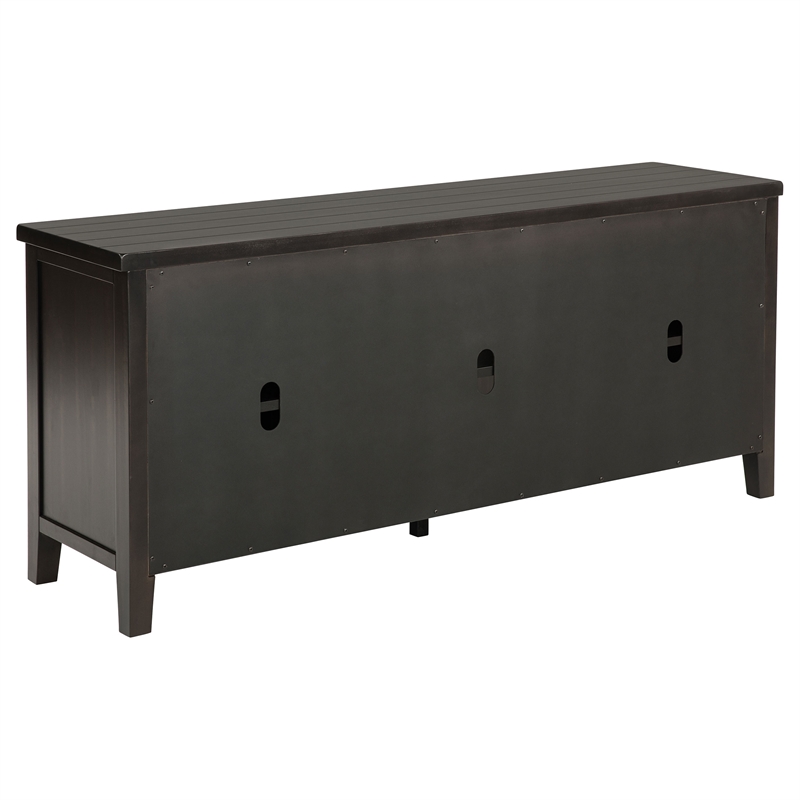 Pemberly Row 2-Door 60-Inch TV Stand Console in Distressed Java