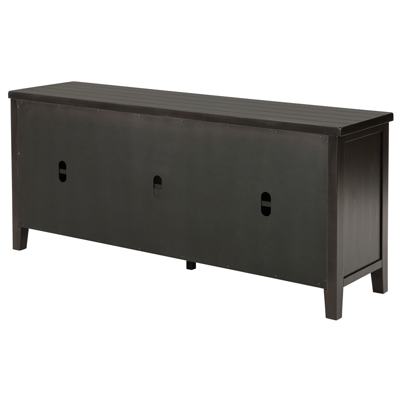 Pemberly Row 2-Door 60-Inch TV Stand Console in Distressed Java
