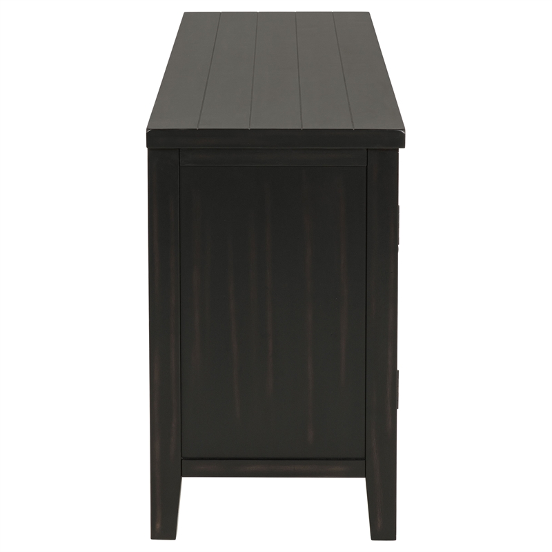 Pemberly Row 2-Door 60-Inch TV Stand Console in Distressed Java