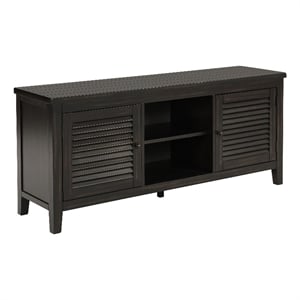 Pemberly Row 2-Door 60-Inch TV Stand Console in Distressed Java