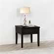 Pemberly Row 1-Drawer Square Wood End Table in Distressed Java