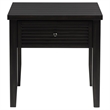 Pemberly Row 1-Drawer Square Wood End Table in Distressed Java