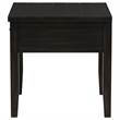 Pemberly Row 1-Drawer Square Wood End Table in Distressed Java
