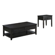 Pemberly Row 2-Piece Coffee and End Table Set in Distressed Java