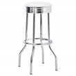 Pemberly Row 3-Piece Round 1950s Bistro Pub Bar Table Set in White