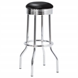 Pemberly Row 3-Piece Round 1950s Bistro Pub Bar Table Set in Black