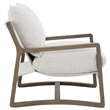 Pemberly Row Boucle Upholstered Wood Arm Accent Chair in Sand