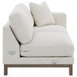 Pemberly Row Boucle Upholstered Left Side Chaise Sectional Sofa in Sand