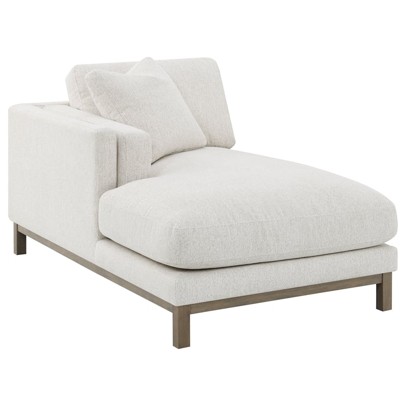 Pemberly Row Boucle Upholstered Left Side Chaise Sectional Sofa in Sand