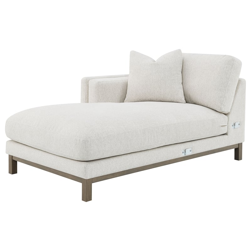 Pemberly Row Boucle Upholstered Left Side Chaise Sectional Sofa in Sand