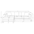 Pemberly Row Boucle Upholstered Left Side Chaise Sectional Sofa in Sand