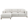 Pemberly Row Boucle Upholstered Left Side Chaise Sectional Sofa in Sand