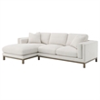Pemberly Row Boucle Upholstered Left Side Chaise Sectional Sofa in Sand